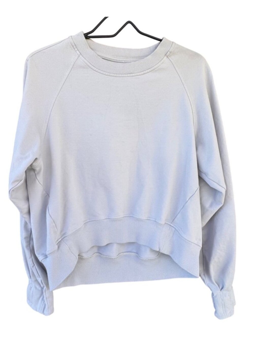 Lululemon It's A Wash Pullover Sweatshirt Long Sleeve Light Grey Size 4 Est